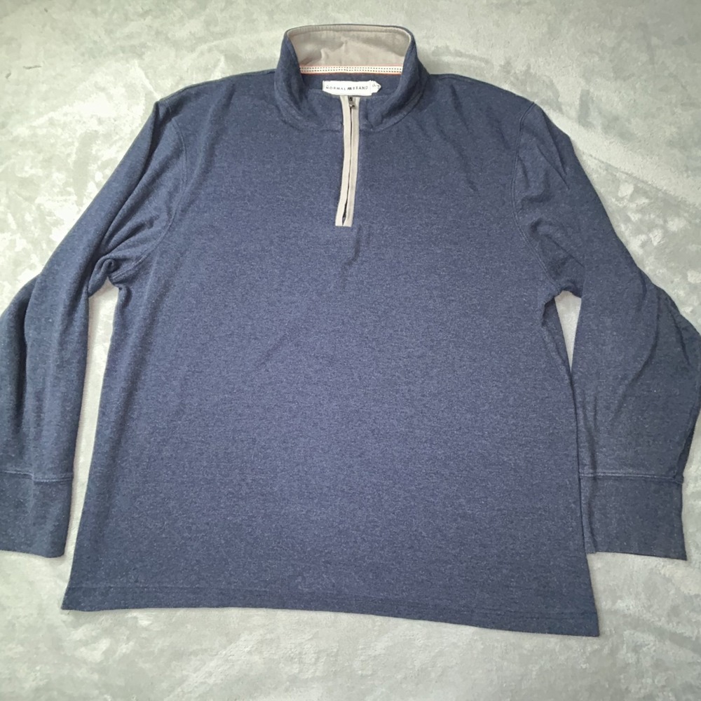 Normal Brand Puremeso 1/4 Quarter Zip Sweater Blue Men's XXL 0907